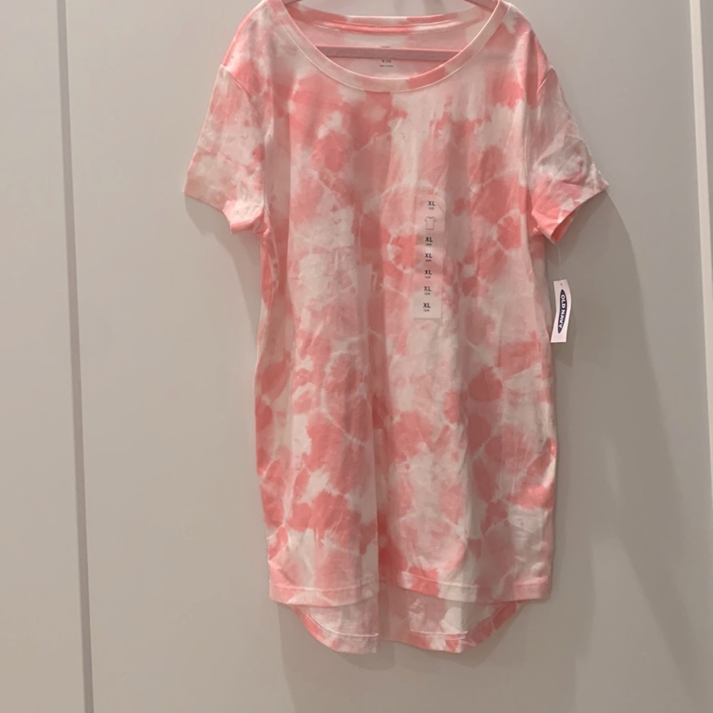 Girls pink tie-dye tee shirt size xl